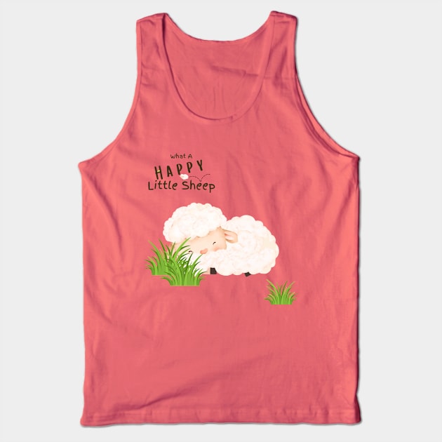 What A Happy Little Sheep | Sleeping Tank Top by Bread of Life Bakery & Blog